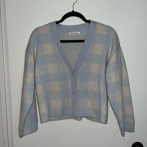 Reformation fonte plaid cashmere Cardigan